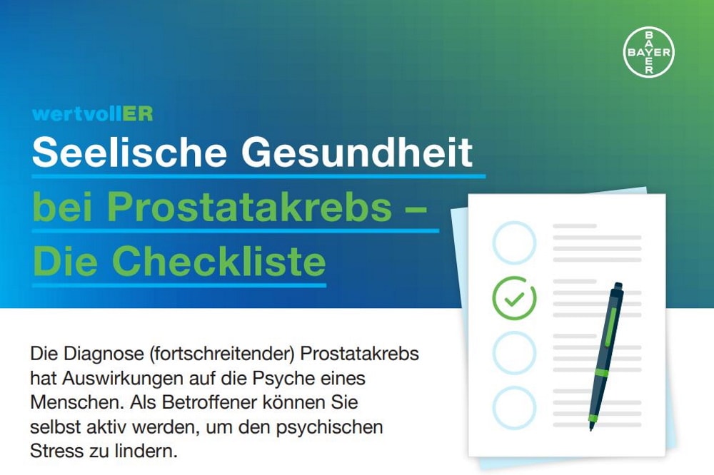 wertvollER Checkliste seelische Gesundheit bei Prostatakrebs