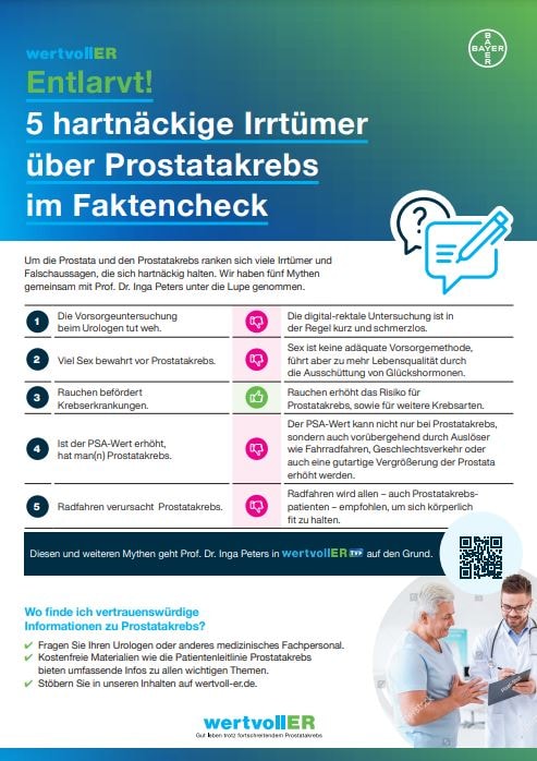 wertvollER Mythen Prostatkrebs