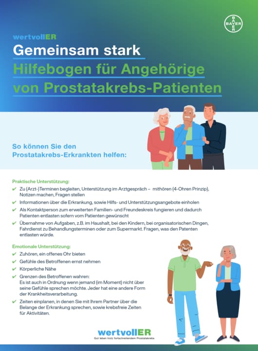 Tipps und Ratschläge für Angehörige von Prostatakrebspatienten