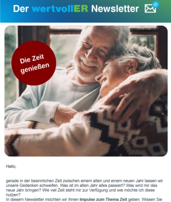 wertvollER Newsletter: Die Zeit genießen