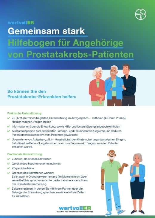 Hilfebogen für Angehörige bei Prostatakrebs