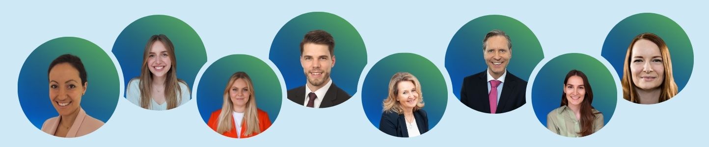 Banner mit Konterfeien der Mitglieder des wertvollER Redaktionsteams